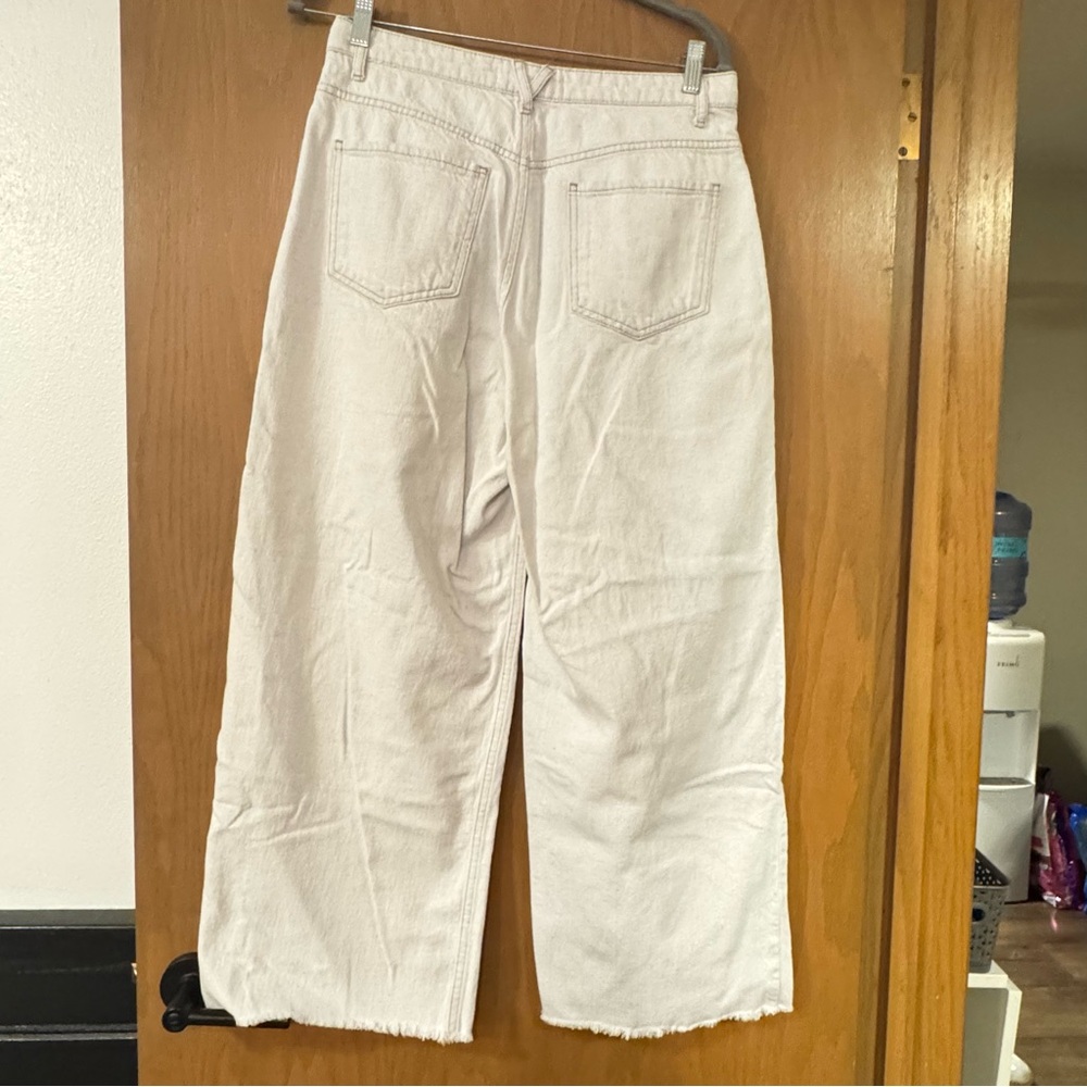Zara ecru Wide-Leg Jeans size M - Picture 2 of 5